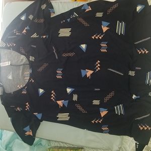 Lularoe small blue with pattern shirt